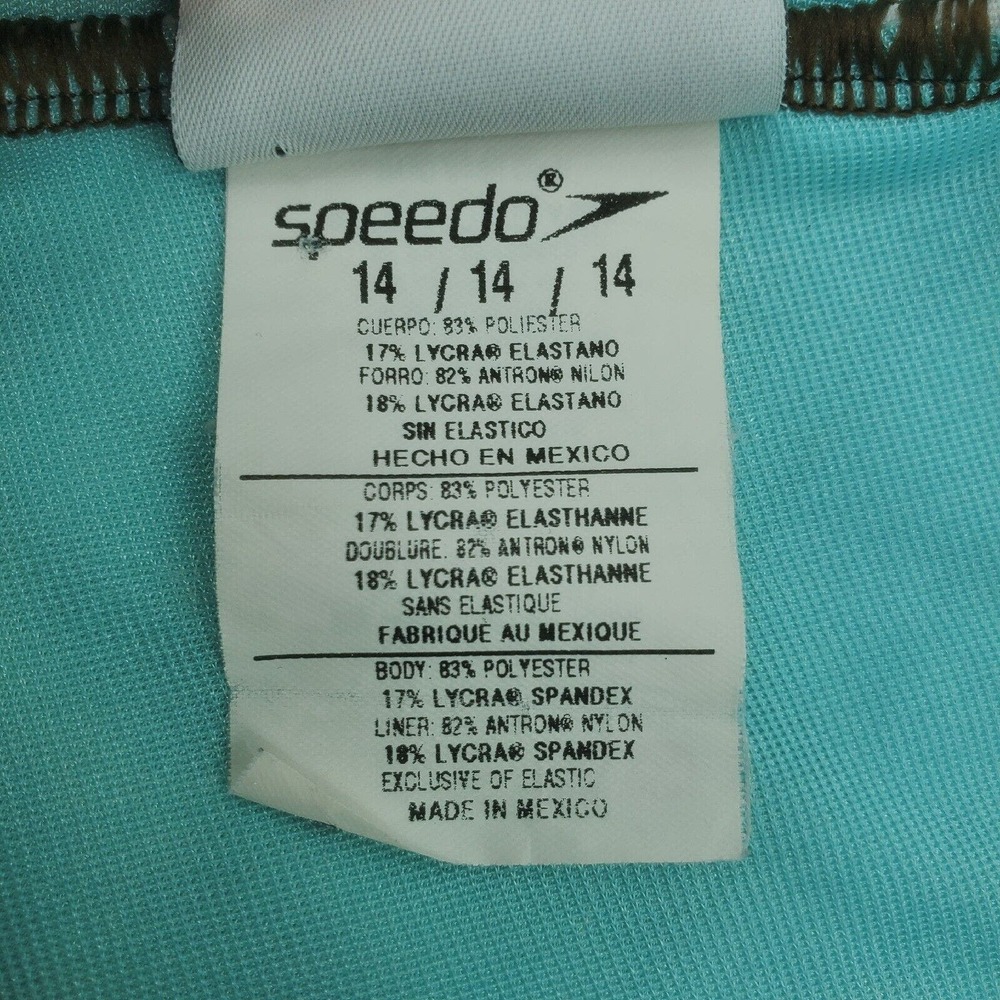 Speedo Womens Size 14 One Piece Swimsuit Floral Built-In Bra - Picture 10 of 13